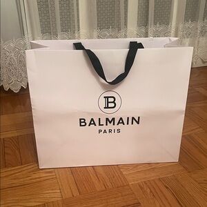 Balmain White Bag with Black Handles